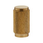 Knurled Cylinder Drawer/Cupboard Pull - Satin Brass (Brushed Gold) Finish