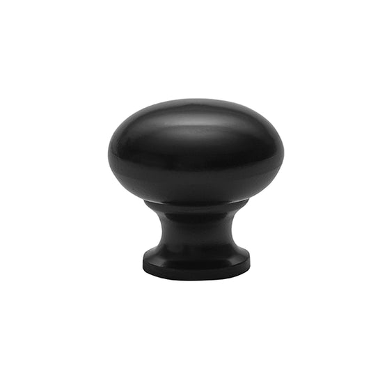 Matt Black Mushroom Drawer/Cupboard Knobs, 25mm