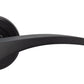 Matt Black 'Crest' Door Handles On Round Rose - M4D3112MB