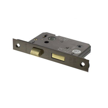Urban Bronze Double Sprung Bathroom Mortice Lock - 2.5 & 3 Inch