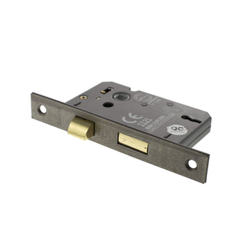 Distressed Silver Pewter 3 Lever Mortice Sash Lock - 2.5 & 3 Inch