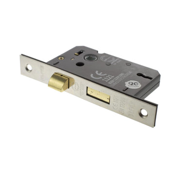 Satin Nickel 3 Lever Mortice Sash Lock - 2.5 & 3 Inch