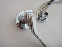Thumbnail for Art Deco Polished Chrome Lever on Rose - Showroom