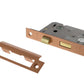 Copper (Satin) Double Sprung Bathroom Mortice Lock - 2.5 & 3 Inch