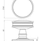 Frelan Burlington Range Berkeley Mortice Door Knobs BUR100SN  - Satin Nickel