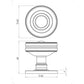 Frelan Burlington Range Bloomsbury Mortice Door Knobs BUR101SB - Satin Brass
