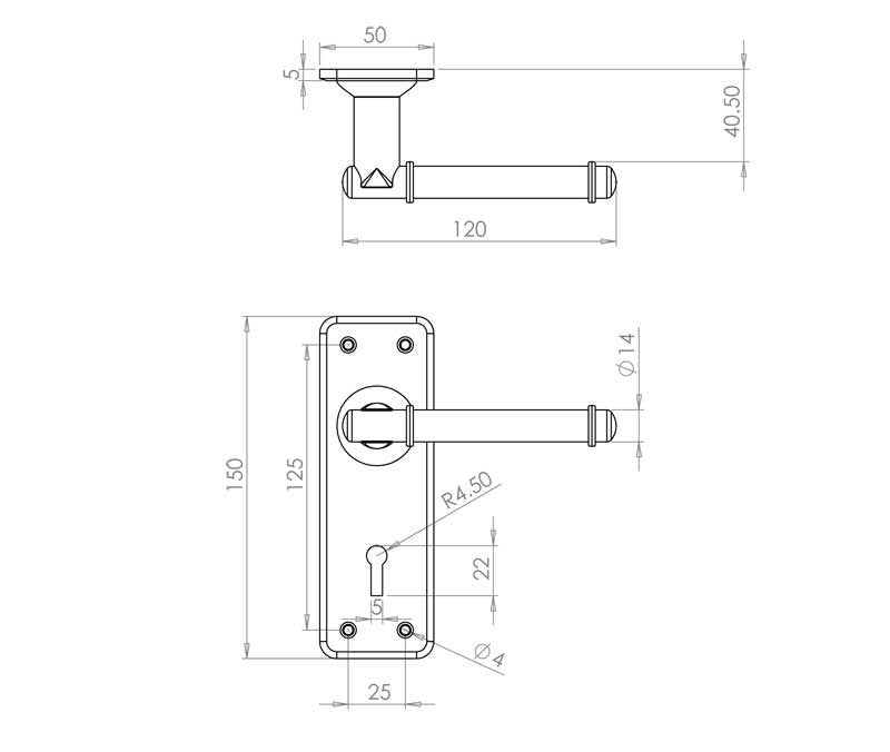 Belfry Handforged Pewter Door Handles Lock