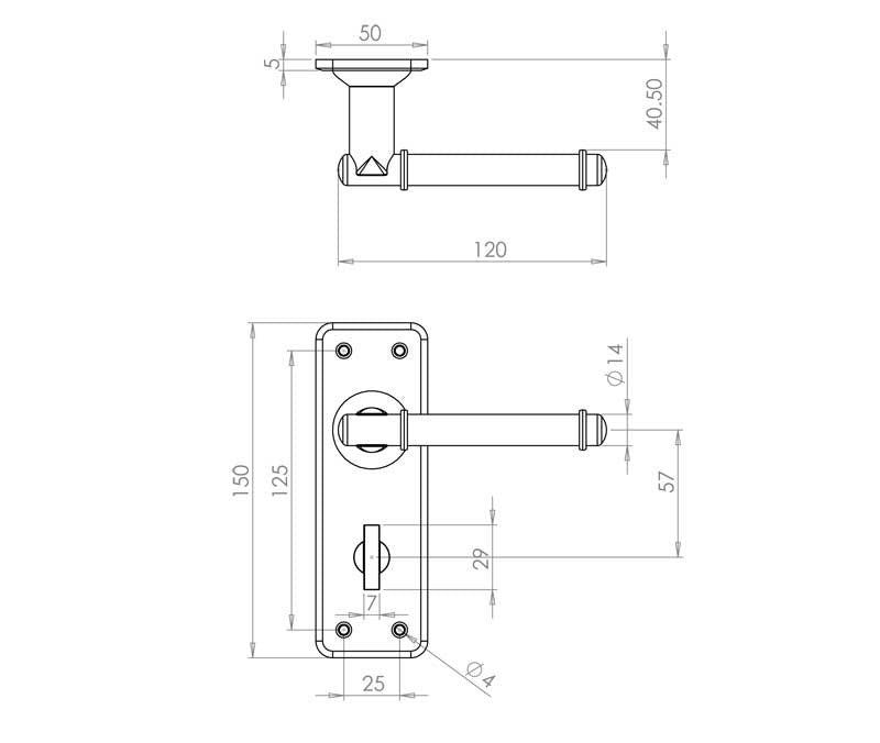 Belfry Handforged Pewter Door Handles Bathroom