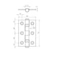 3 Inch Grade 7 Fire Rated, Satin Stainless Steel, Ball Bearing Hinges