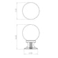 JH1151 Clear Glass Cupboard Knob - Various Sizes