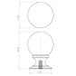 JH1151 Clear Glass Cupboard Knob - Various Sizes