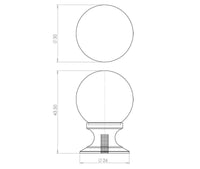 Thumbnail for JH1151PB Clear Glass Cupboard Knob Polished Brass