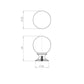 JH1151 Clear Glass Cupboard Knob - Various Sizes