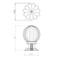 JH1152 Pumpkin Glass Cupboard Knob - Various Sizes