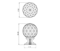 Thumbnail for JH1155 Clear Faceted Glass Cupboard Knob - Various Sizes