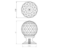 Thumbnail for JH1155 Clear Faceted Glass Cupboard Knob - Various Sizes