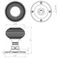 Polished Chrome Reeded Beehive Mortice Door Knobs
