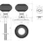 JR6MPB Reeded Queen Anne Rim Knobs