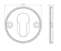 Thumbnail for Euro Profile Stainless Steel Keyhole Cover Plate