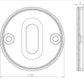 JSS03 Stainless Steel Keyhole Cover Plate