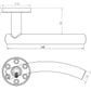 Arched Satin Stainless Steel Door Handles On Rose