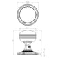 JV182MPBN Ringed Mortice Knobs Polished Black Nickel