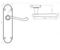 Thumbnail for Epsom Door Handle on Backplate Pack - Latch - Chrome/Satin Finish