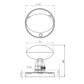 JV34SC Italian Oval Mortice Knobs Satin Chrome