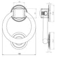 Satin Chrome Contemporary Door Knocker JV37SC