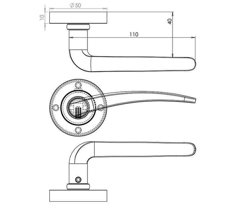 Gull Door Handles Polished Brass JV420PB