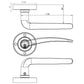 JV420SC Gull Door Handles Satin Chrome