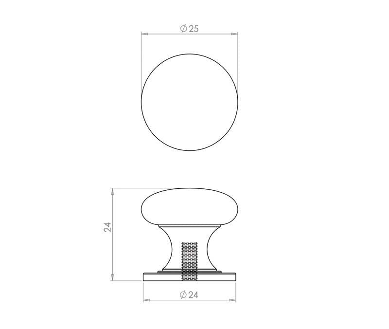 Mushroom Classic Cupboard Knob