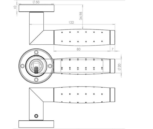 Aero Deck Dual Finish Door Handles JV482PCSC