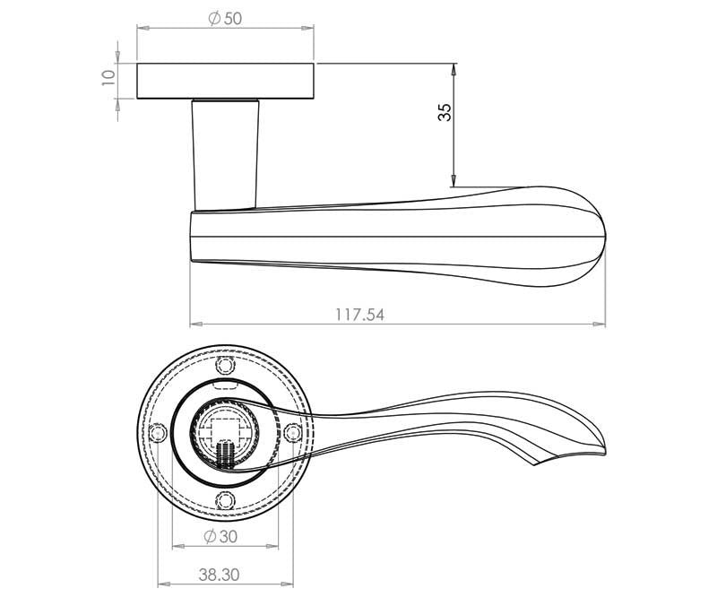 Gamma Door Handles Satin Chrome JV509SC