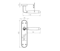Thumbnail for Door Handle on Backplate Pack - Stylo Lock - Dual Finish