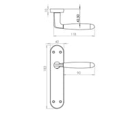 Thumbnail for Door Handle on Backplate Pack - Stylo Latch - Dual Finish