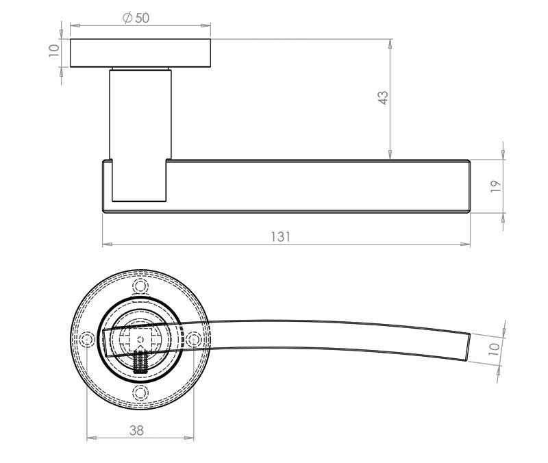 Modena Polished Chrome/Black Nickel Door Handles JV780PCBN