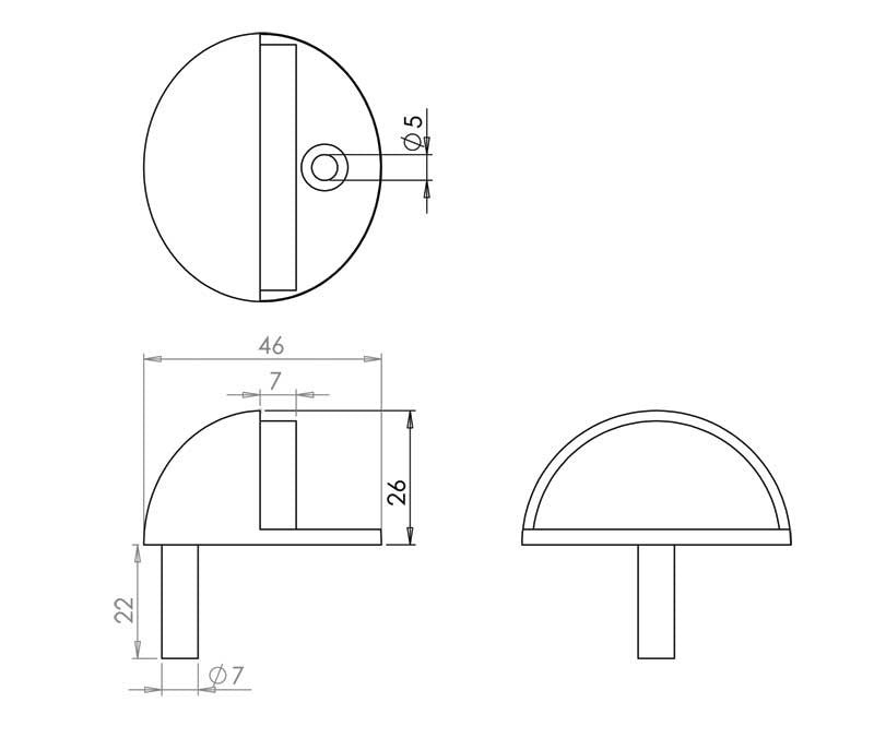 Bronze Shielded Oval Door Stop