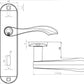Broadway Door Handles On Back Plate Satin Chrome