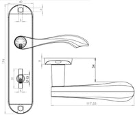 Thumbnail for Broadway Door Handles On Back Plate