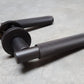 Matt Dark Bronze Varese Knurled Lever Door Handles on Round Rose - EUL050MBRZ