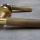 Satin Brass Varese Knurled Lever Door Handles on Round Rose - EUL050SB - Carlisle Brass Finishes Collection