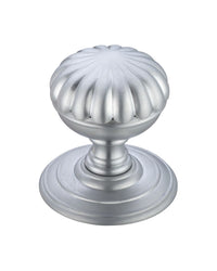 Thumbnail for Fulton & Bray FB307SC Flower Concealed Fix Mortice Knobs - Satin Chrome