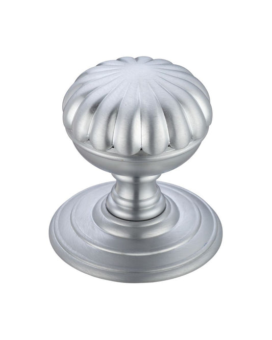 Fulton & Bray FB307SC Flower Concealed Fix Mortice Knobs - Satin Chrome