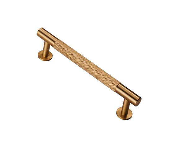 Satin Brass Knurled Cupboard Pull Handles