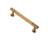 Satin Brass Knurled Cupboard Pull Handles