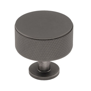 Anthracite Grey 'Radio' Knurled Cupboard Knob, 35mm - Anthracite Grey