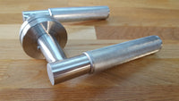 Thumbnail for Knurled Satin Stainless Steel Door Handles - M4D120SS