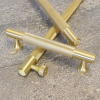 Thumbnail for Knurled Satin Brass Cupboard Pull Handle