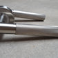 Stainless Steel Knurled Door Lever Handle On Round Rose